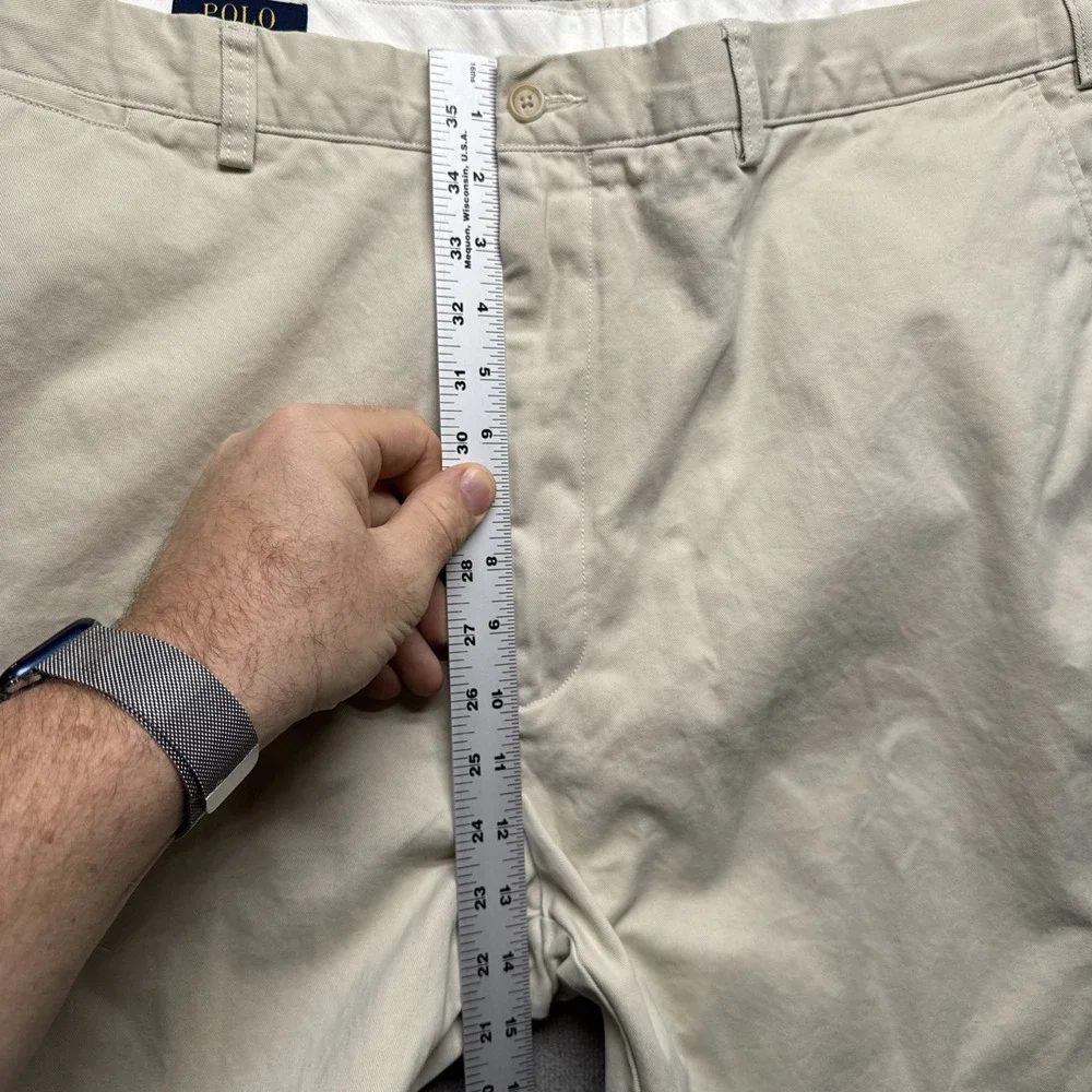 polo ralph lauren Shorts Mens 44B (fits 42)‎ Beige Flat Front 10